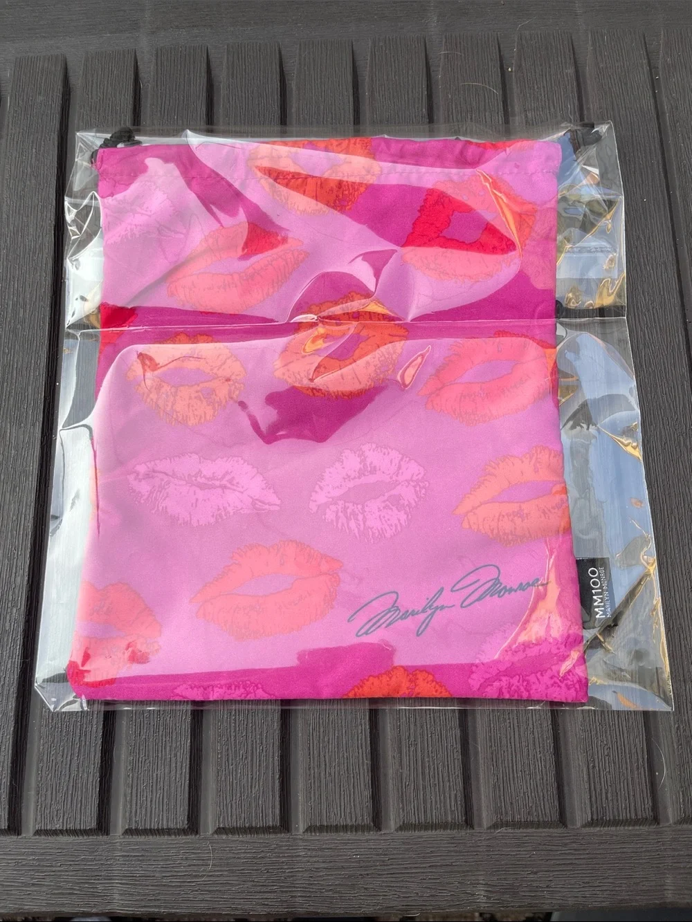 Ipsy - Pink Marilyn Monroe Lip Print Makeup Bag
